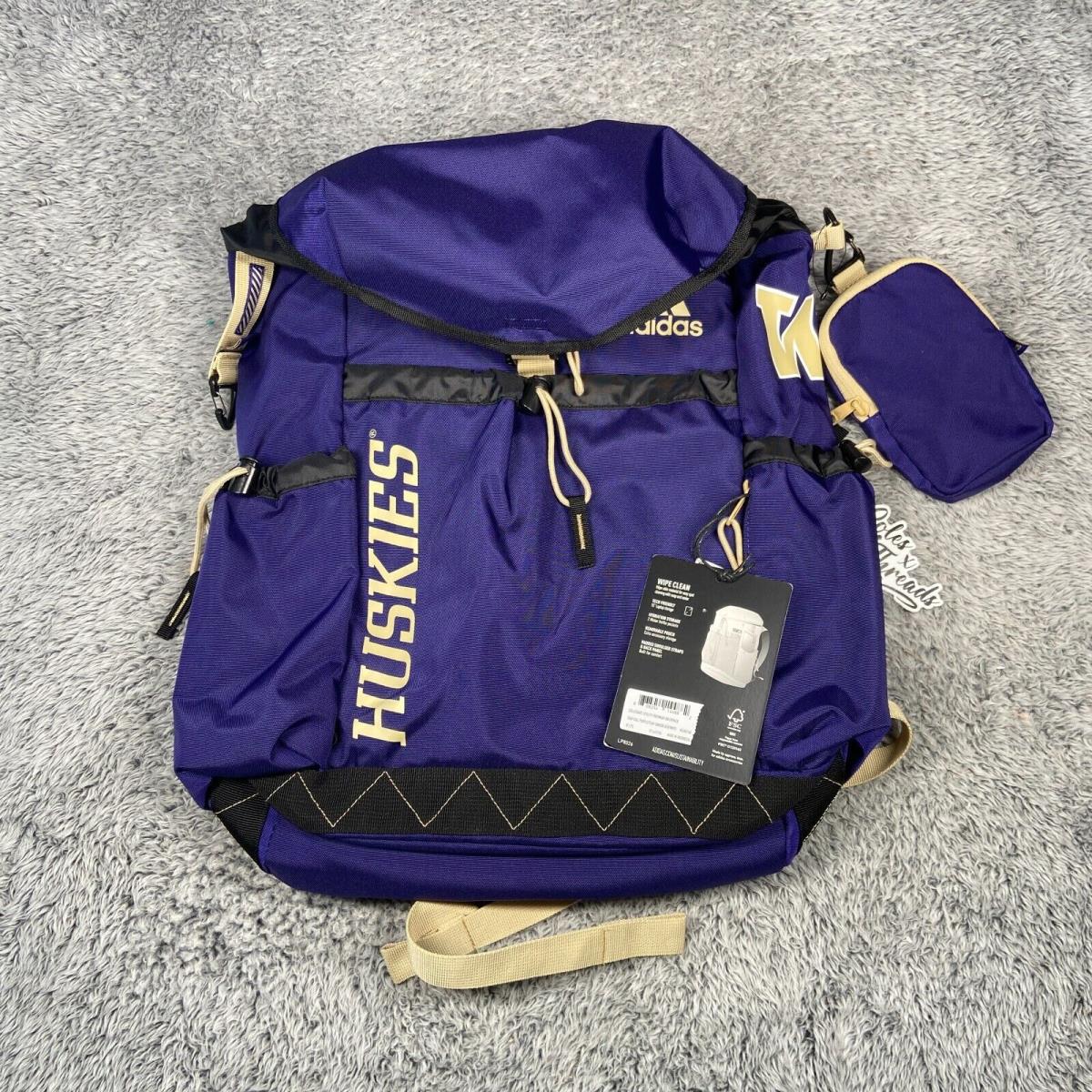 Adidas Washington Huskies Utility Premium Backpack Purple Gold O/s Unisex GA5740