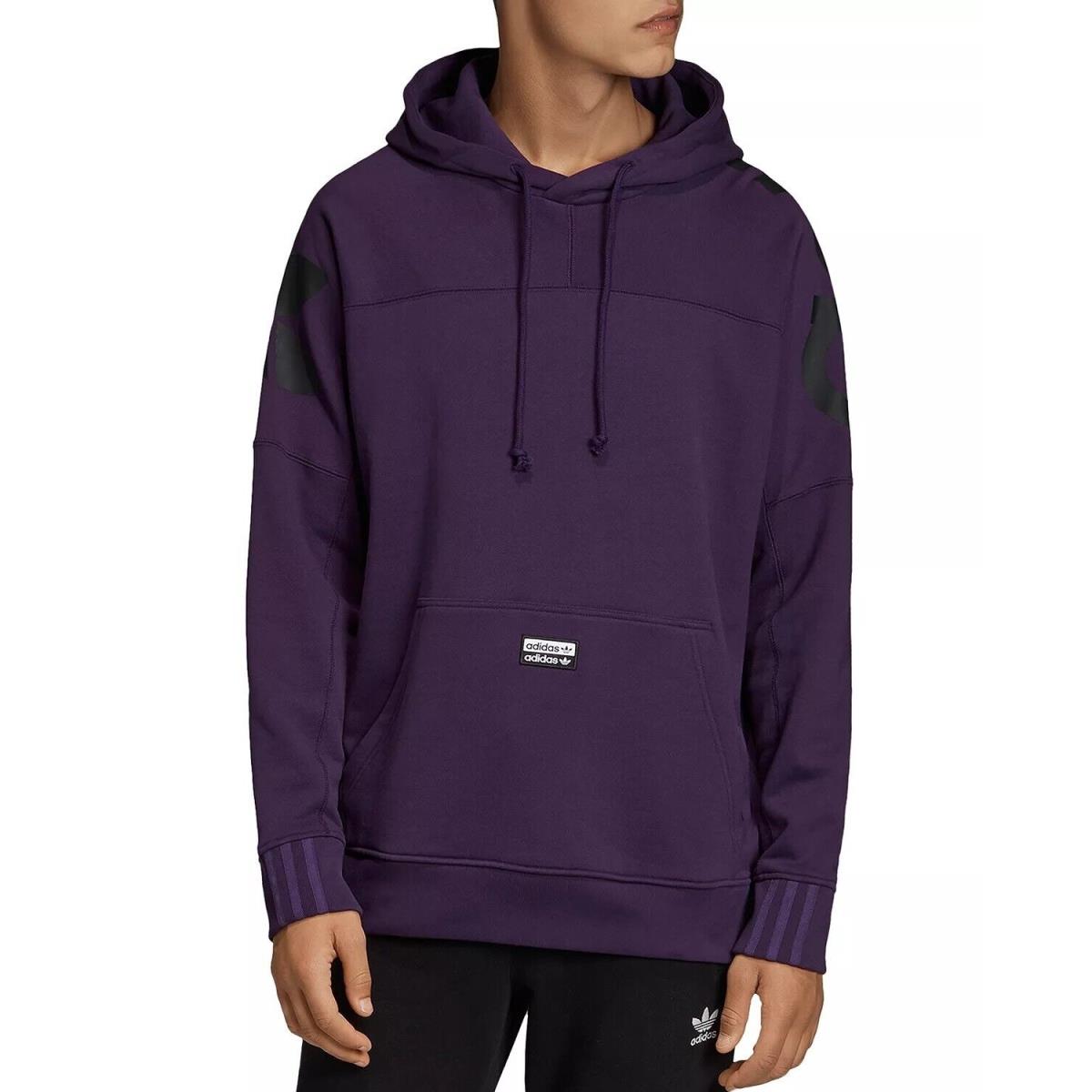 Adidas Originals R.y.v. Lit Hooded Purple Sweatshirt Size 2XL