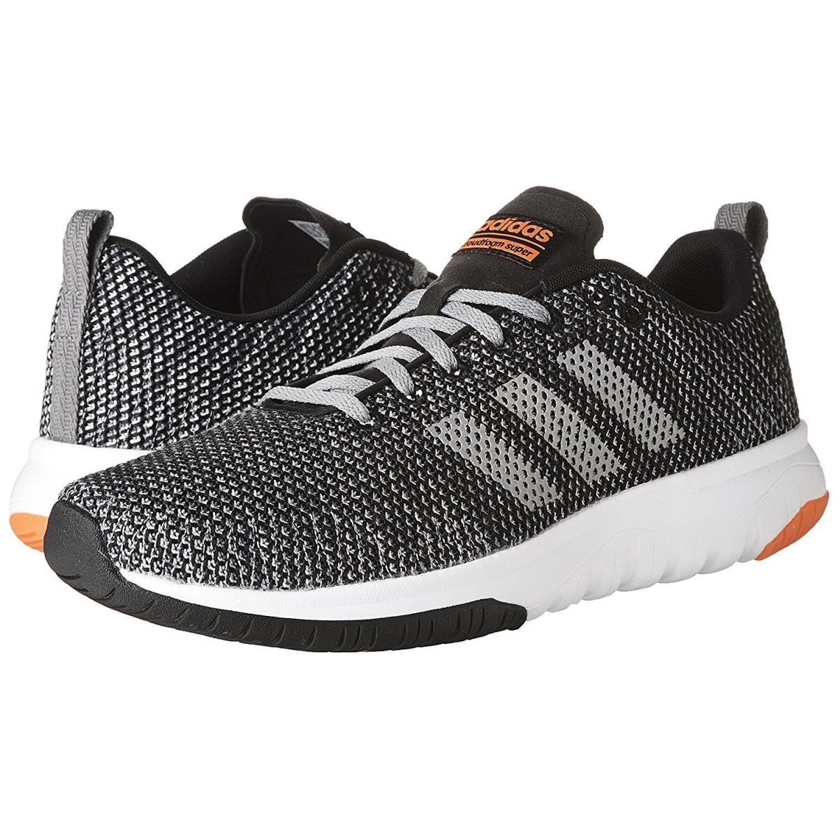 Adidas Neo CF Super Flex Low Sneakers Trainers Men Shoes Black/grey Size 12 - Black/Grey Three/Solar Red - BB9757