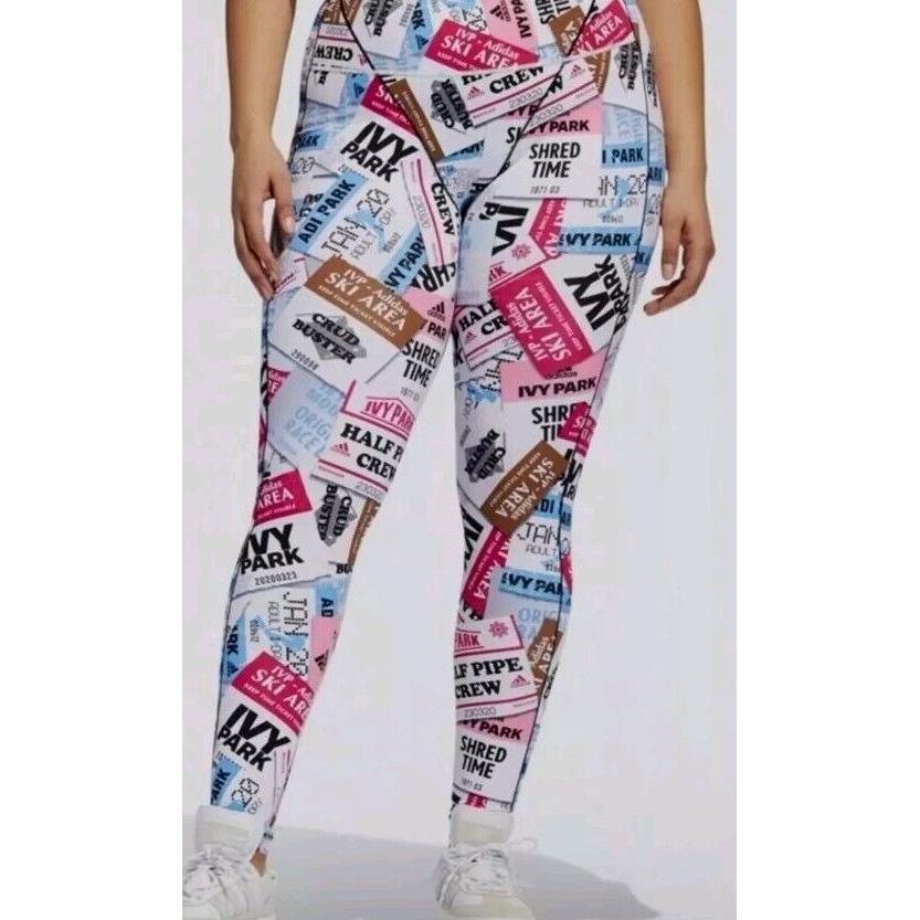 Adidas x Ivy Park Ski Tag Tights Multicolor Print HB8416 Beyonce Women`s 3XL