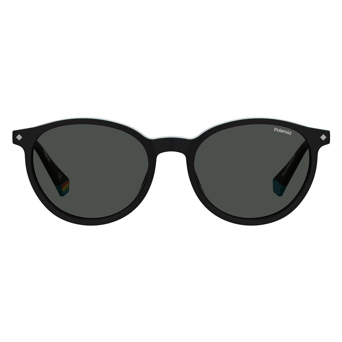 Polaroid 6137/cs Sunglasses Unisex 0807 Black Oval 52mm