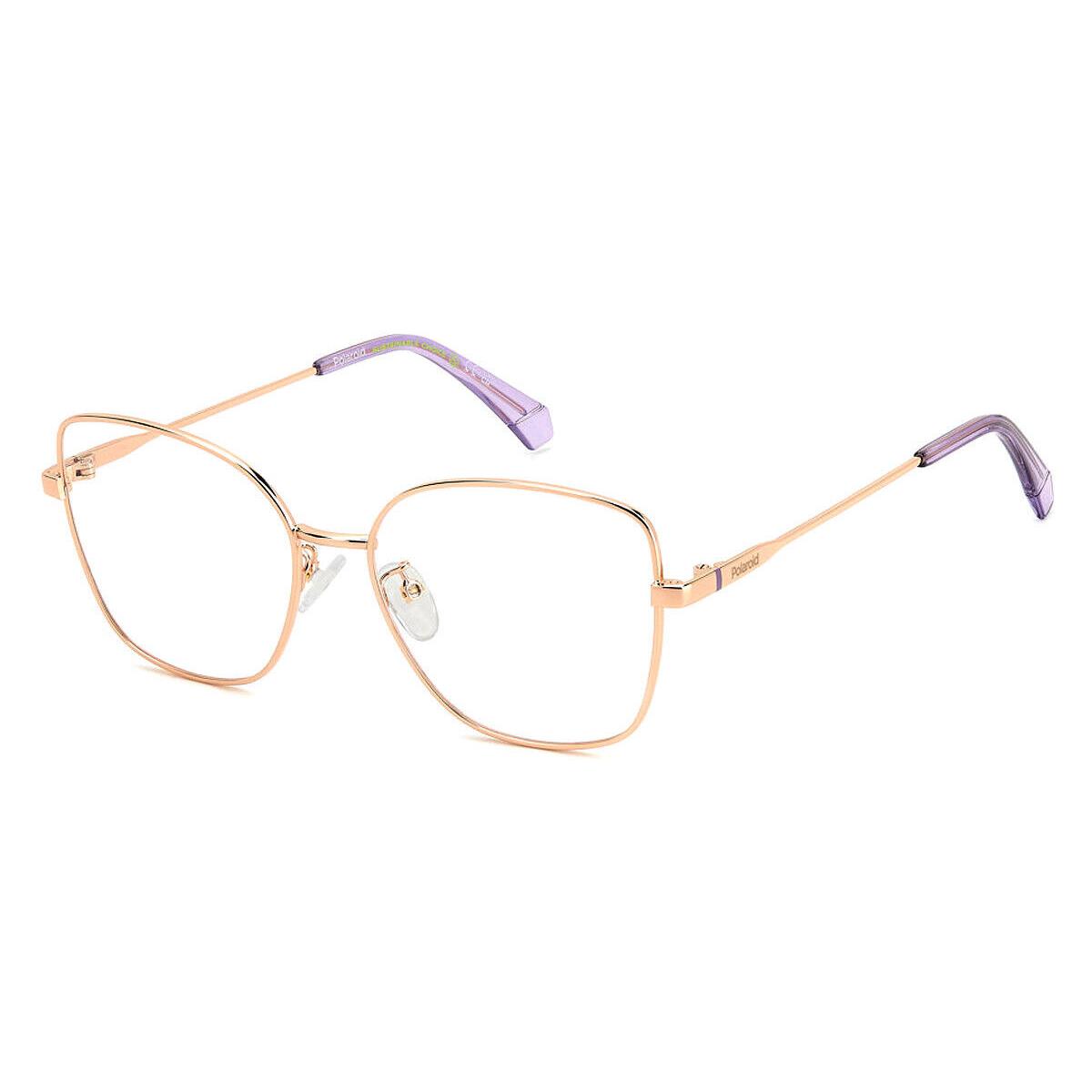 Polaroid Pld D521/G Eyeglasses Women Gold Copper 55mm - Frame: Gold Copper, Lens: Demo