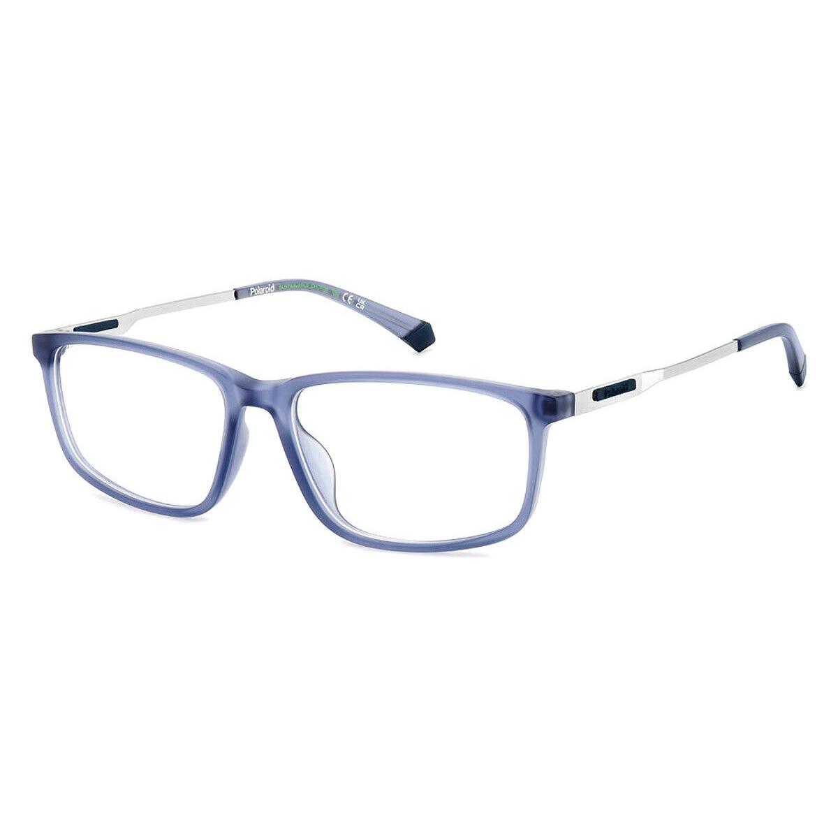 Polaroid Pld D535/G Eyeglasses Men Matte Blue 56mm - Frame: Matte Blue, Lens: Demo