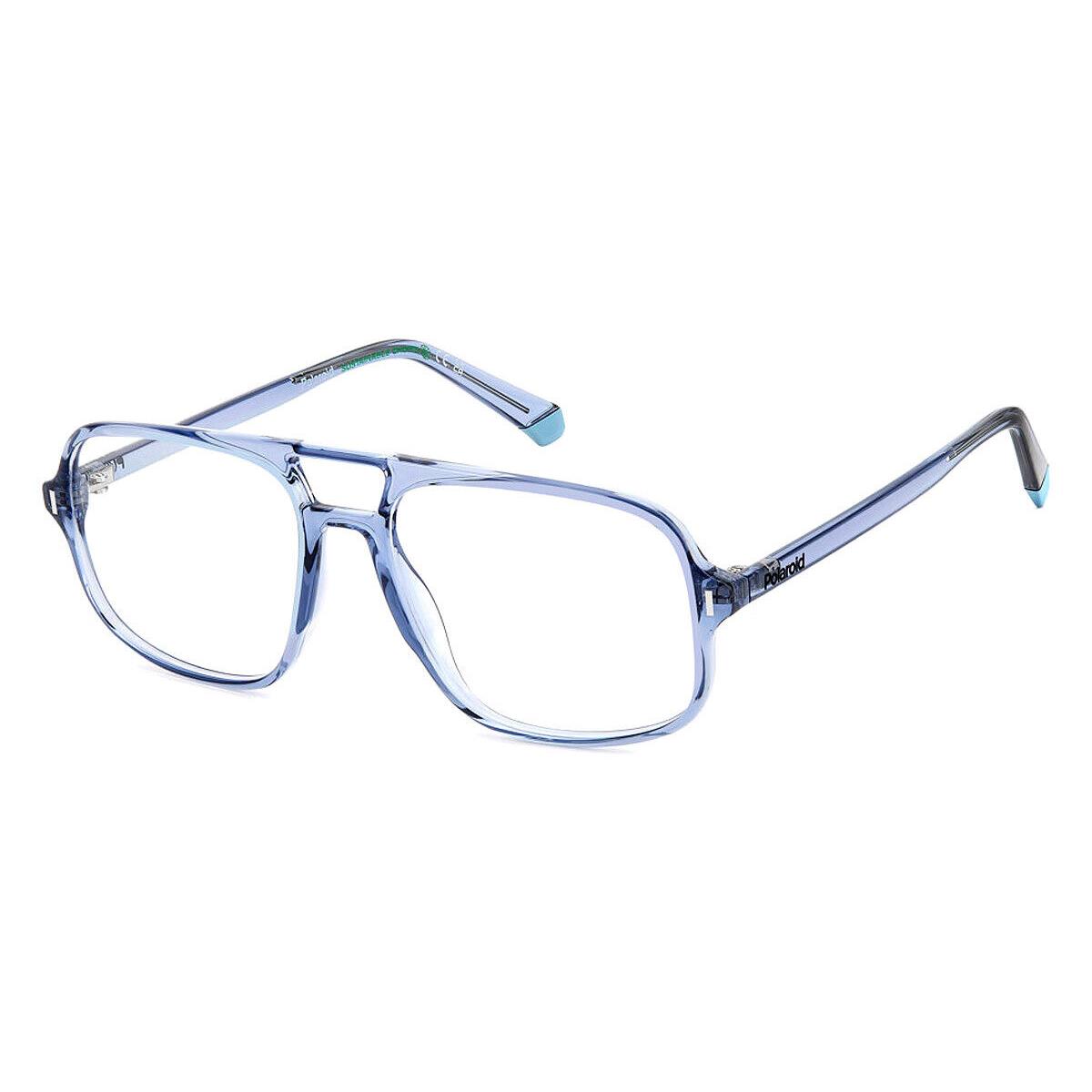 Polaroid Pld D527 Eyeglasses Unisex Blue 56mm - Frame: Blue, Lens: Demo