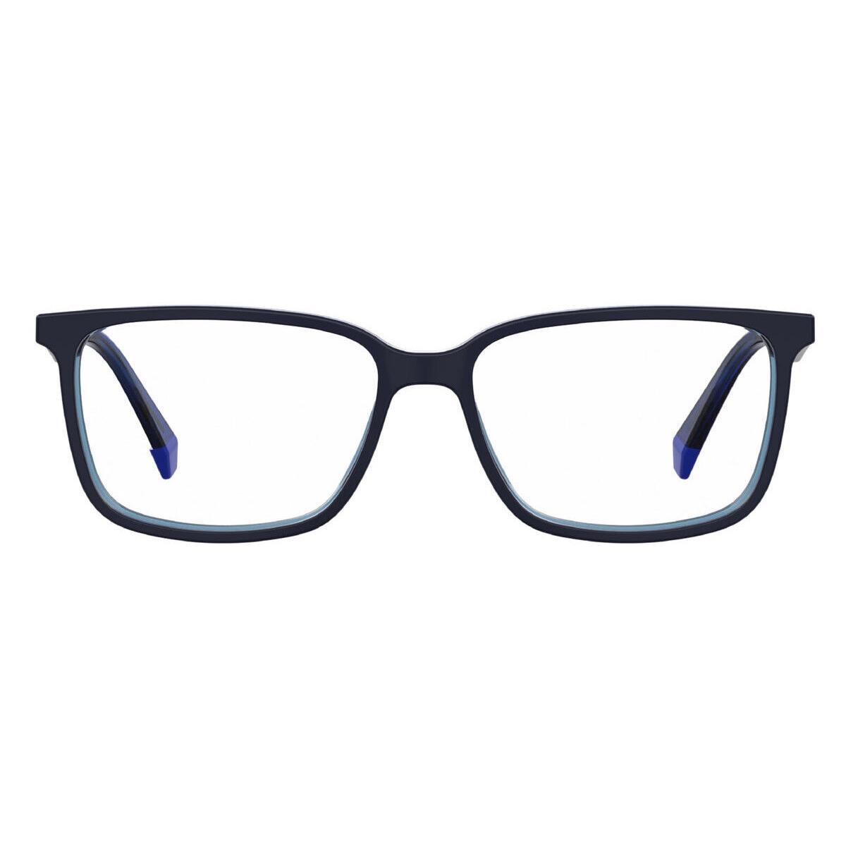 Polaroid D 394 Eyeglasses Men 0ZX9 Blue Azure Rectangle 55mm