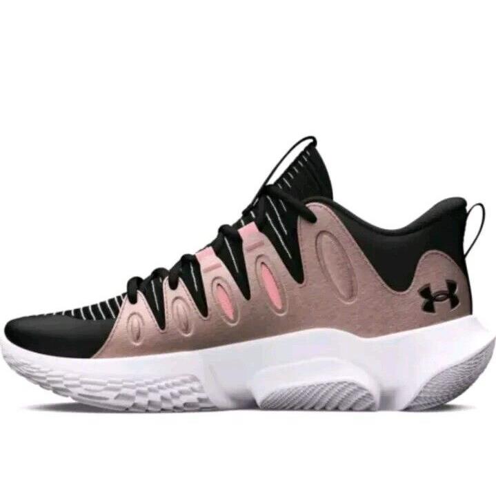 Under Armour UA Womans Flow Breakthru 4 Basketball Shoes-black/rose Gold Size 10