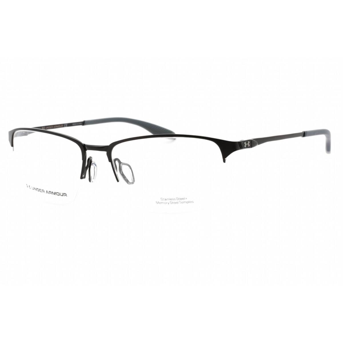 Under Armour Men`s Eyeglasses Matte Black Metal Half Rim Frame UA 5047/G 0003 00