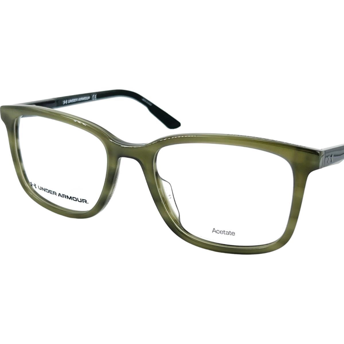 Under Armour UA5010 Men`s Plastic Eyeglass Frame 06AK Green Horn 53-19 W/case
