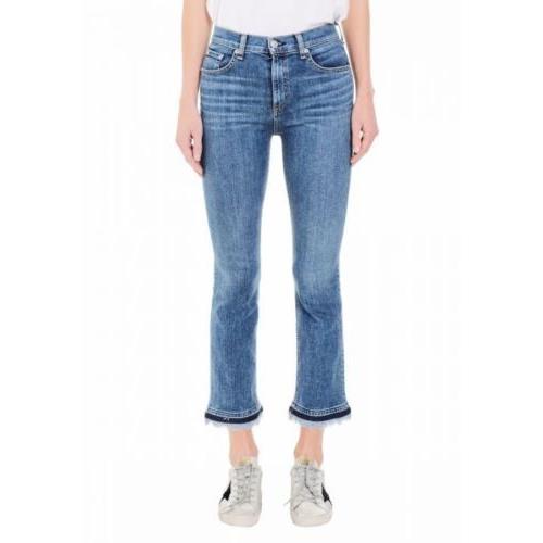 Rag Bone Hana Croyden High Rise Raw Undone Cuffs Crop Jeans Sz. 24