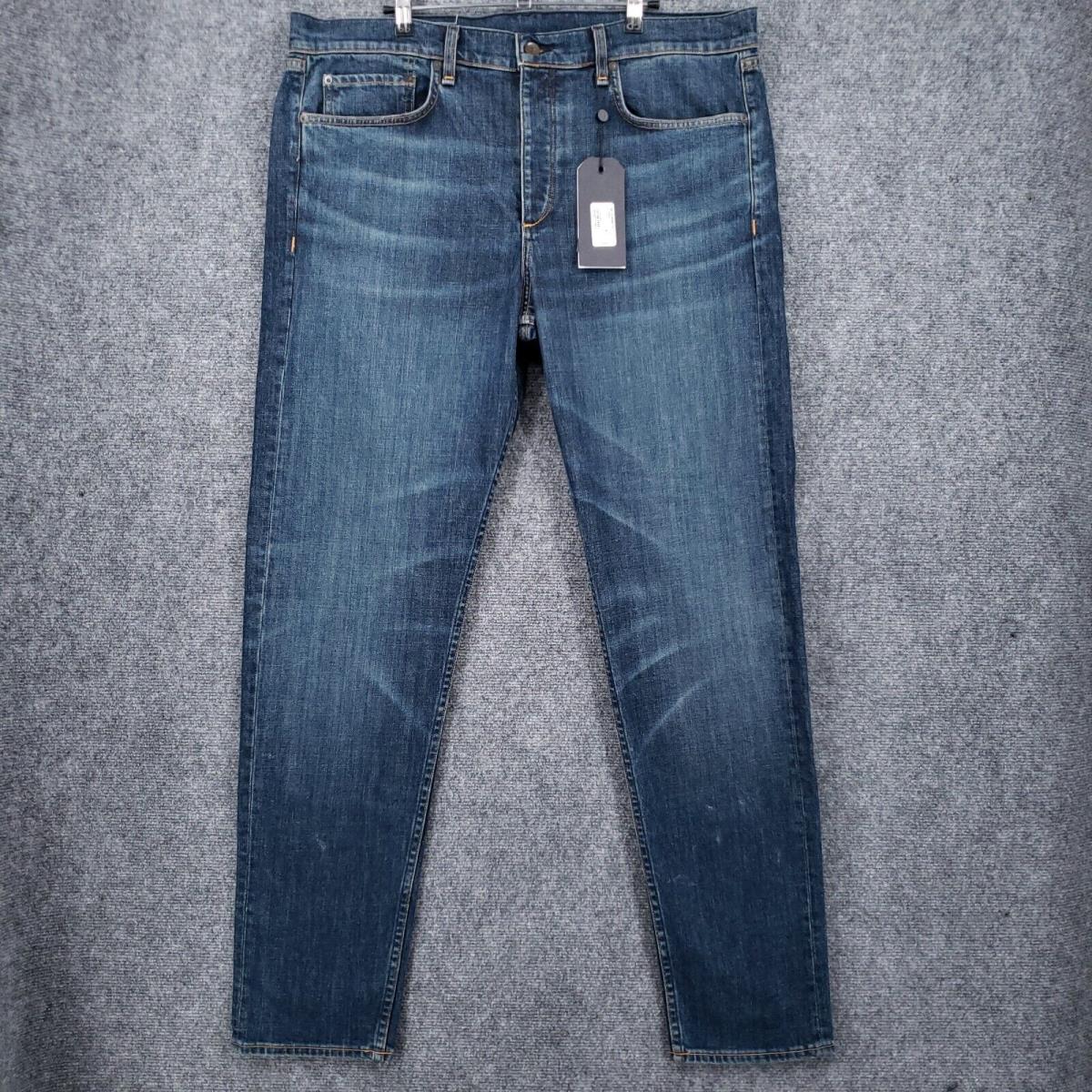 Rag Bone Jeans Men 38 Blue Fit 2 Slim Tapered Kaihara Denim Button Fly 40x34