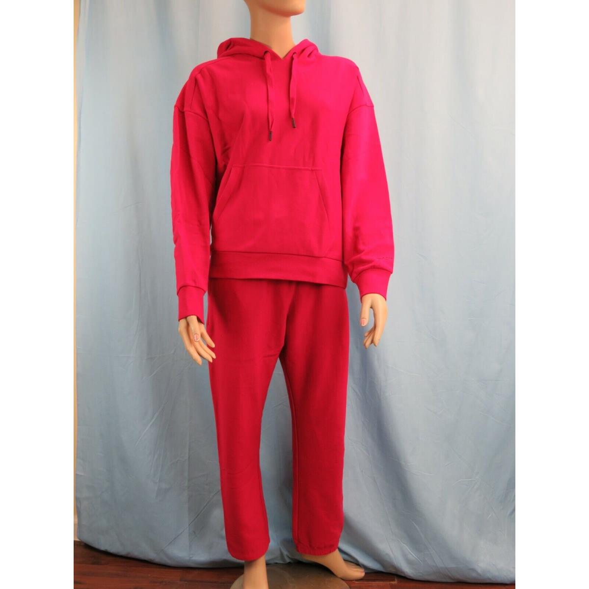 Rag Bone Persian Red Cotton Icon Hooded Lettering Logo Pants Tracksuit L