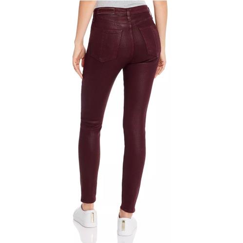 Rag Bone Nina Coated High Rise Skinny Jean Wine Size 26 W150Q183