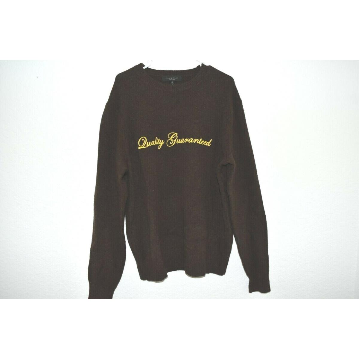 Rag Bone Brown Victor QG Crew XL M276613KD Sweater