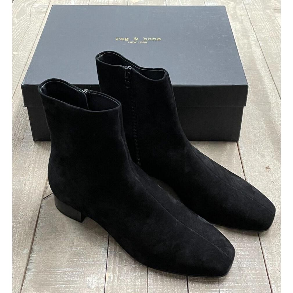 Rag Bone Aslen Flat Boot In Black Suede Size: 36 US 6