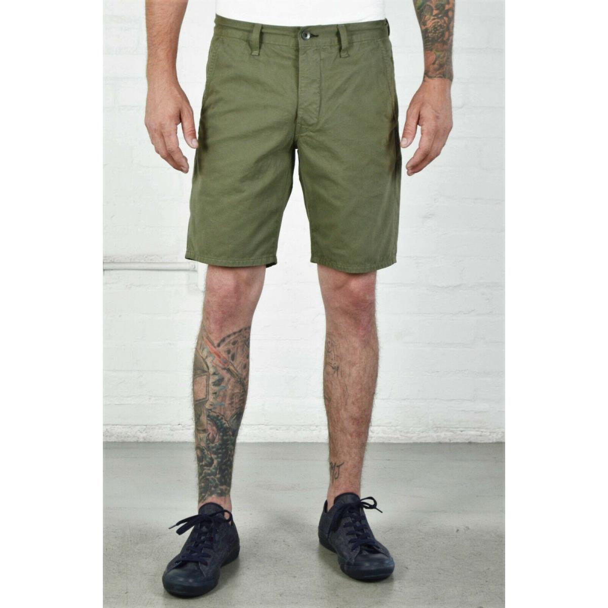 Rag Bone Army Standard Issue Shorts M19150101 Olive Size 28