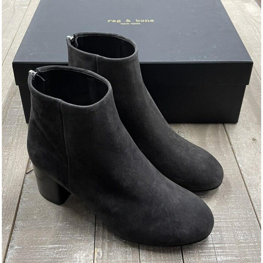 Rag Bone Drea Boot In Asphlt Suede Size: 38 US 8