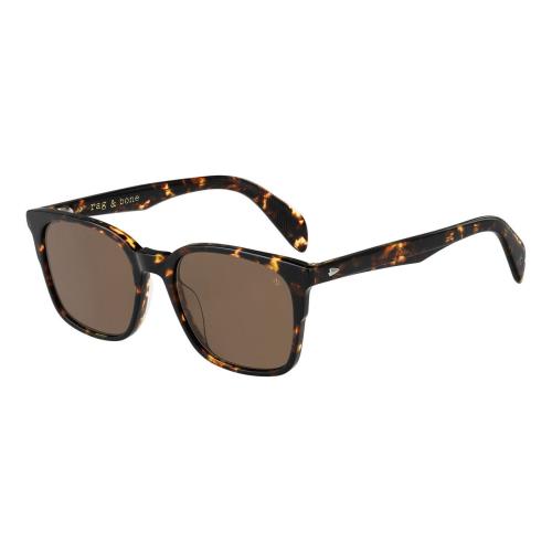 Rag Bone RNB5016/S Unisex Square Sunglasses in Tortoise Havana Silver/brown 52mm