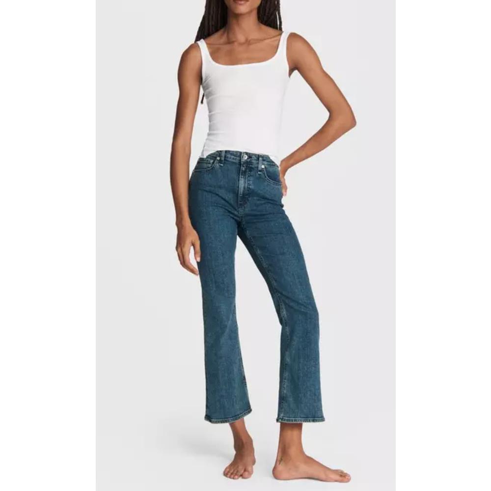 Rag Bone Sz27 Nina High-rise Ankle Flare Stretch Denim Jeans Vincent