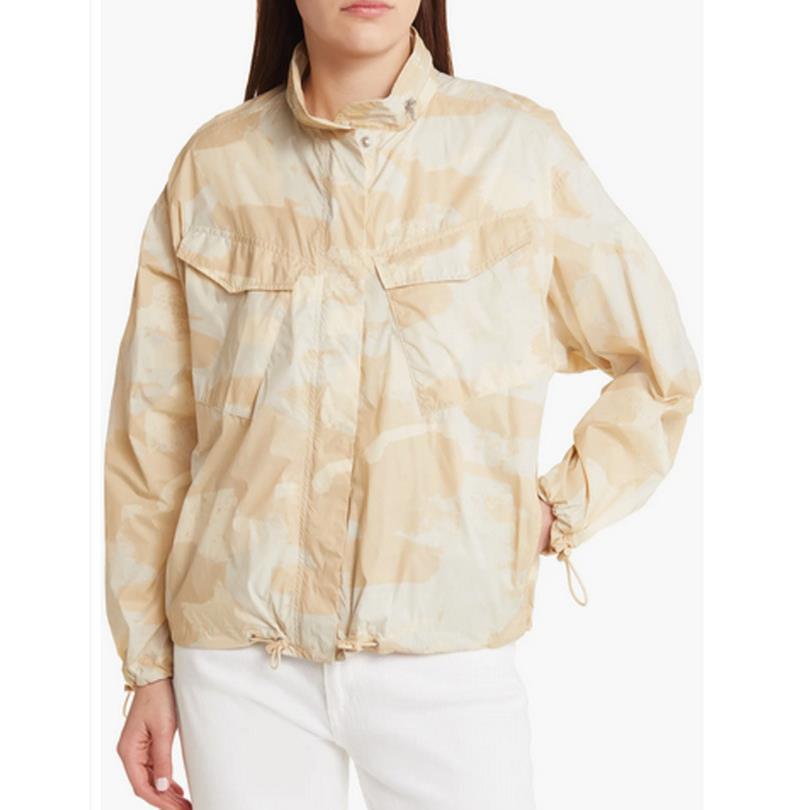 Rag Bone Darian Camo Print Utility Jacket Beigecamo XS