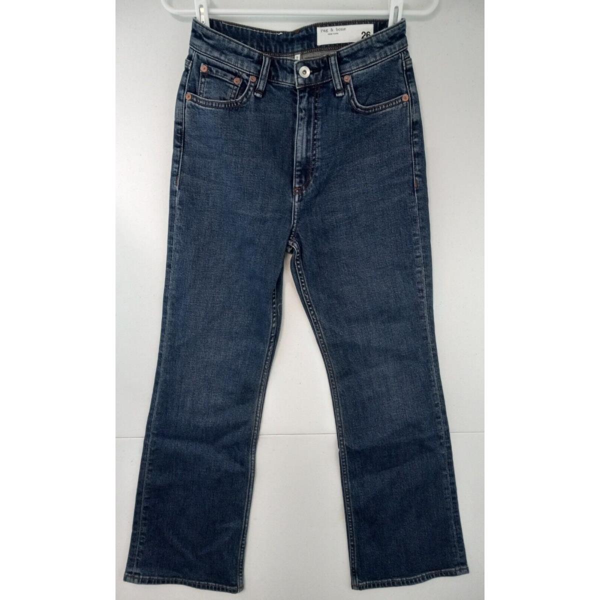 Rag Bone Casey High Rise Ankle Flare Jeans in Chelsea Women`s sz 26