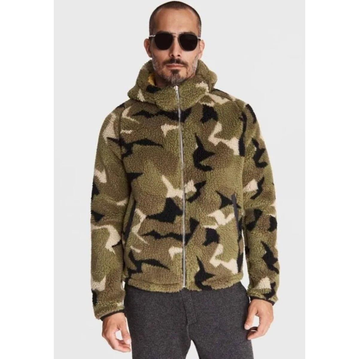 Rag Bone Men`s Camo Sherpa Tactic Jacket Size Xl. Camo