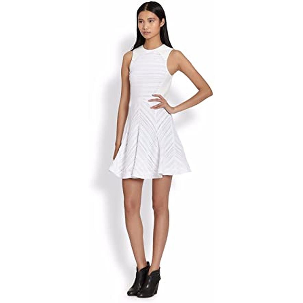 Rag Bone White Basha Sleeveless Burnout Dress Size 8 Msrp: