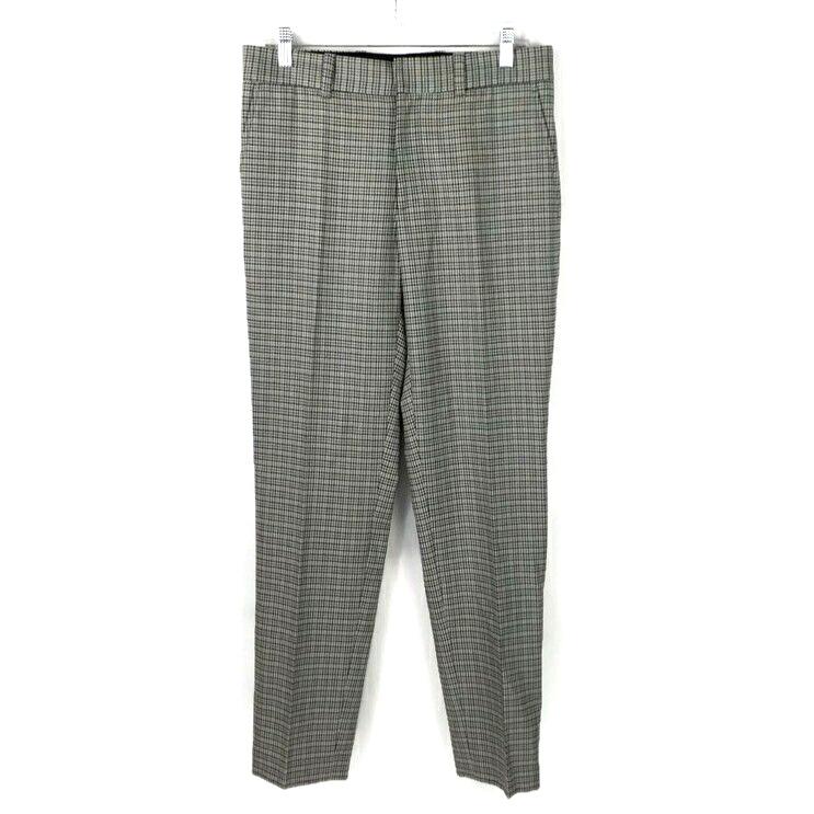 Rag Bone Patrick Pant Grey Multi-check Modern Fit Wool Blend Pant Mens 32