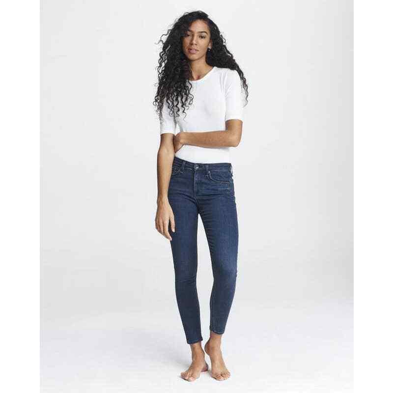 Rag Bone Cate Cropped Mid Rise Ankle Skinny Jeans Blue Women`s Size 29