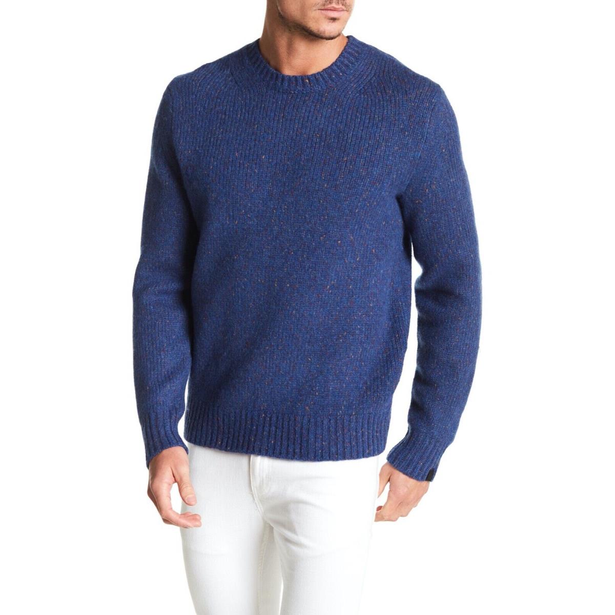 Rag Bone M276602KNMP Lucas Sweater Crewneck Men`s Wool Blend Blue XL