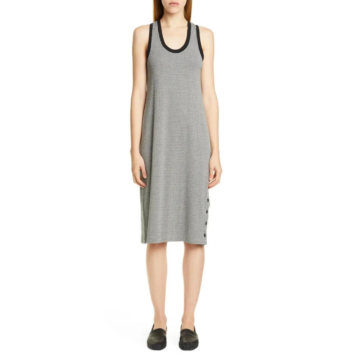 Rag Bone Mari Button Hem Houndstooth Midi Tank Dress Large L