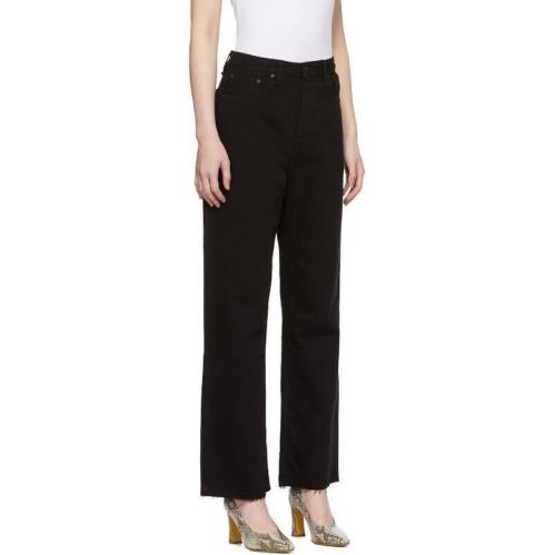 Rag Bone Ruth Super High-rise Straight Jeans In Black Size:32