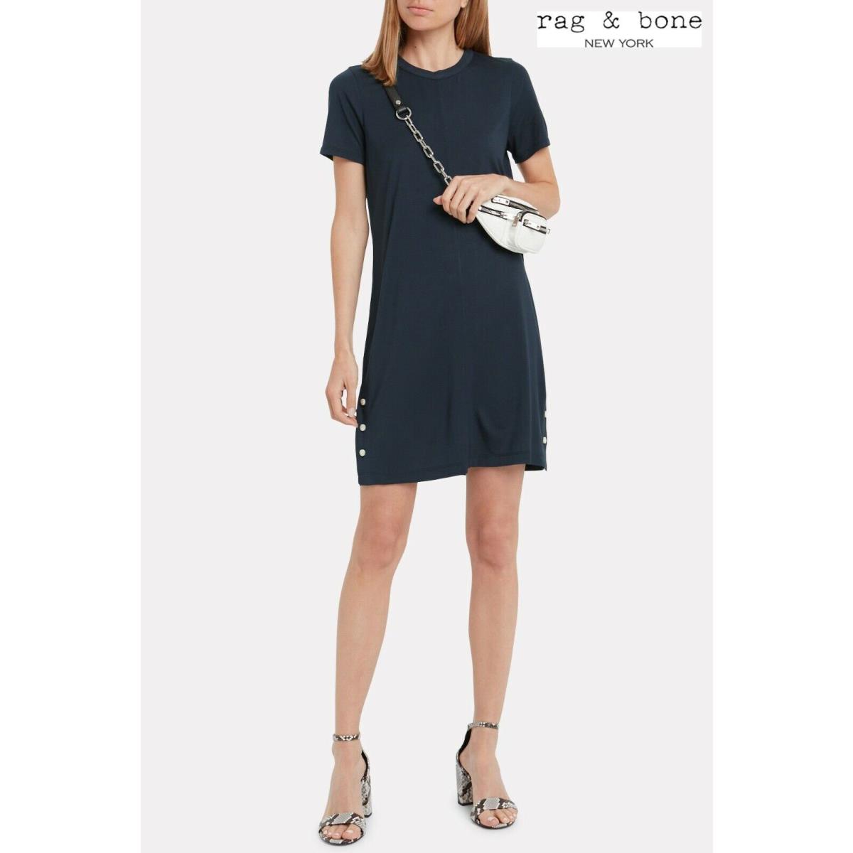 Rag Bone Allegra Viscose Blend Jersey Salute T-shirt Mini Dress. XS