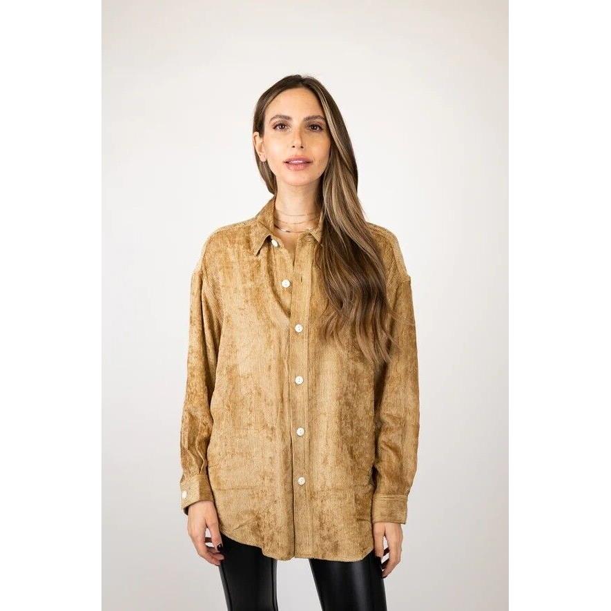 Rag Bone Rusa Corduroy Shirt Size M Color Gold