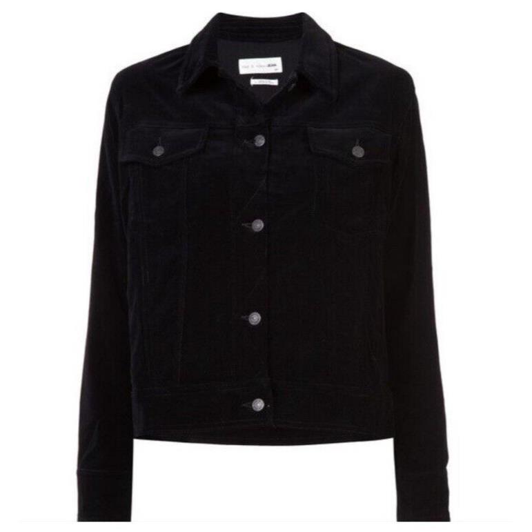 Rag Bone Black Oversized Velvet Jacket XS