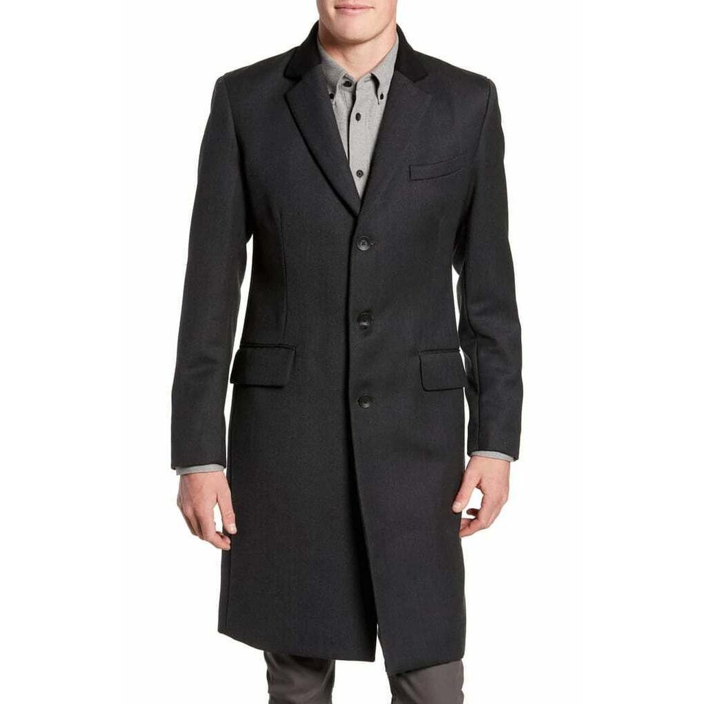 Rag Bone Yorke 3 Mens Coat Overcoat Dark Charcoal SZ 36 Made In Usa