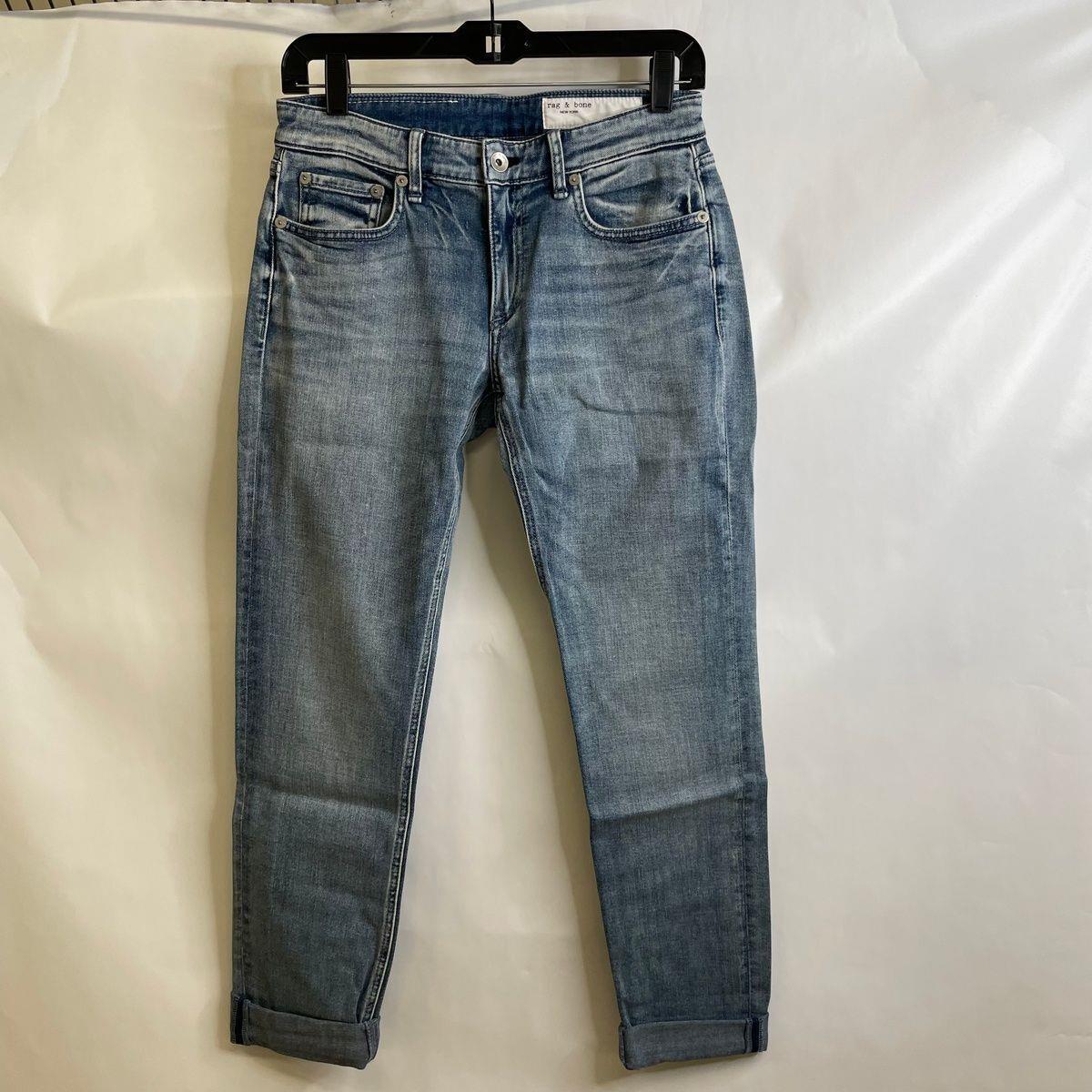 Rag Bone Dre Low-rise Slim Boyfriend Jeans Women`s Size 24 Naomi