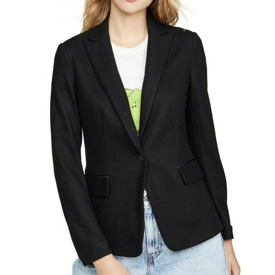 Rag Bone Sz0 Lexington Tailored Wool Blazer Jacket Black