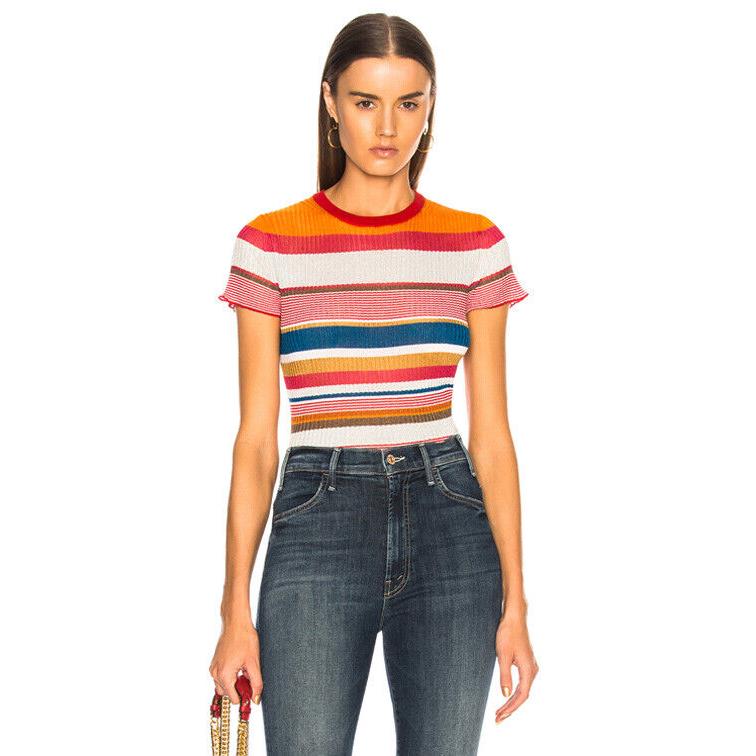 Rag Bone Multicolor Striped Katie Tee SZ L/g