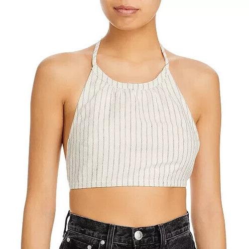 Rag Bone L120429 Zoe Cropped Halter Top Women`s Size M