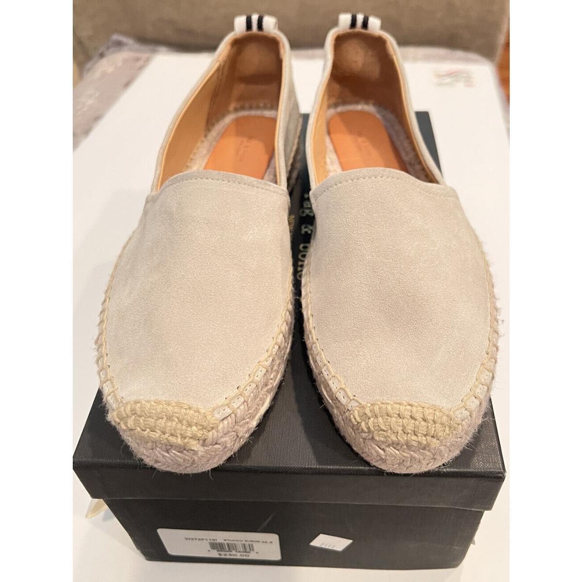 Rag Bone Adria Espadrille Shoes Stucco Suede Size 39.5 US 9.5