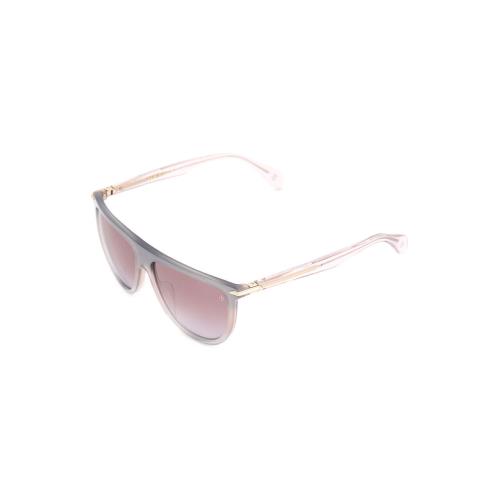 Rag Bone 1056 Unisex Sunglasses in Smoked Crystal Grey/amber Brown Gradient 57mm