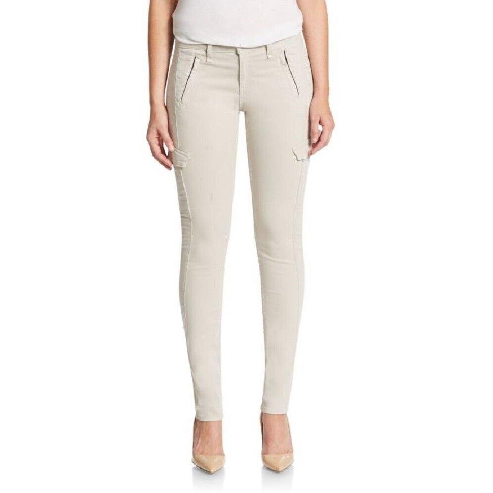 Rag Bone Women Cargo Pants Stone Stretch Cotton Skinny Ankle Length Size 23 - Beige