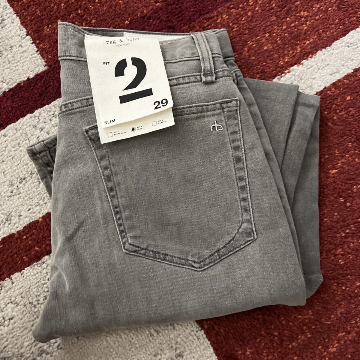 Rag Bone Men`s Jeans Castor Grey Size 29 X 32 2 Fit