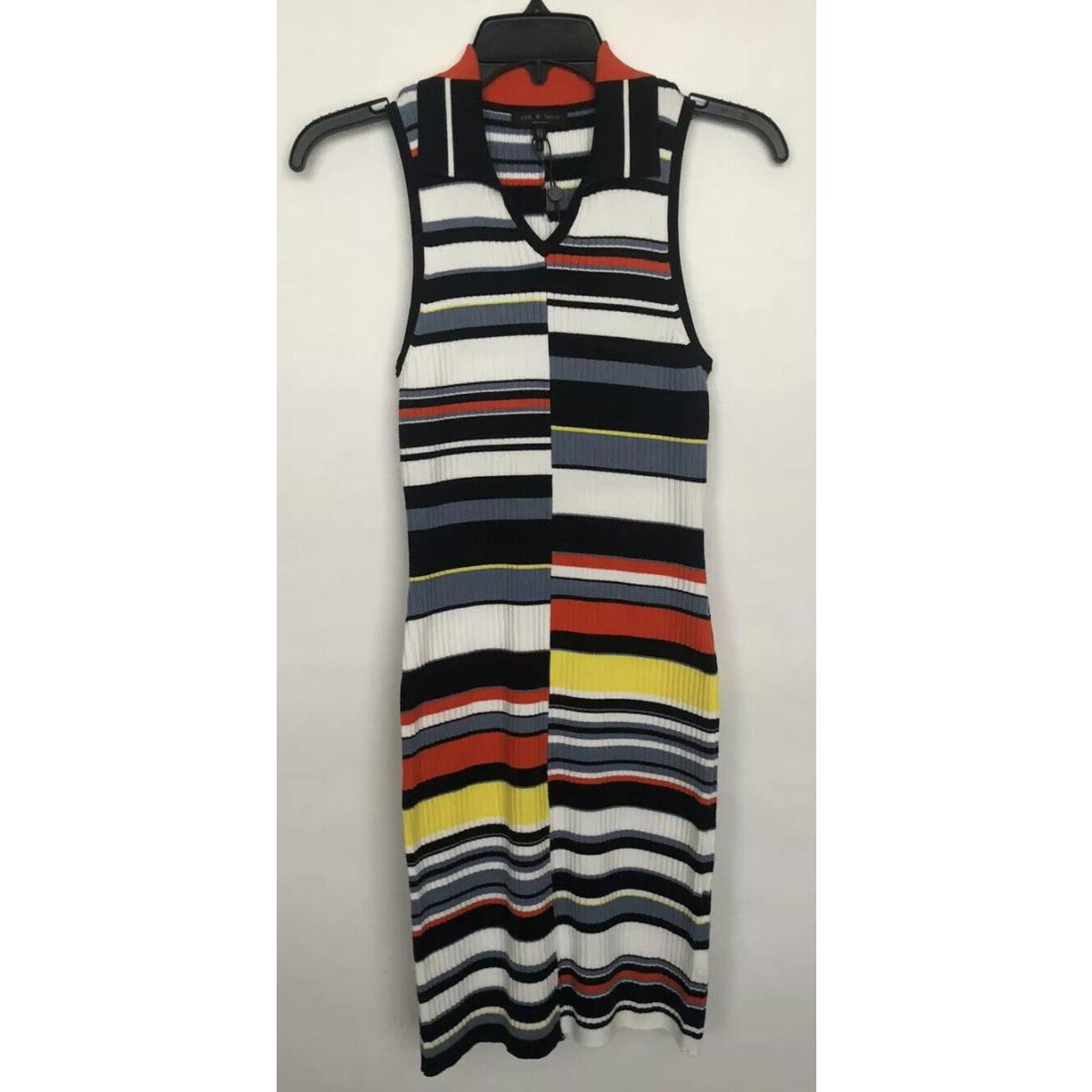 Rag Bone Women Dress Size XS Sleeveless Striped Multicolored Mini