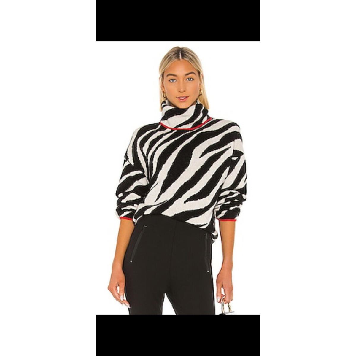 Rag Bone Kiki Funnel Neck in Black / White Size: S