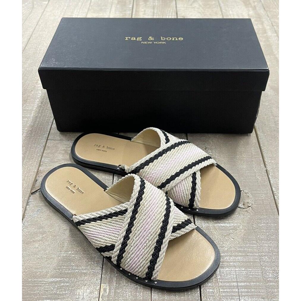 Rag Bone Keaton Slide Slip On Sandal In Pink Combo Size: 36 US 6