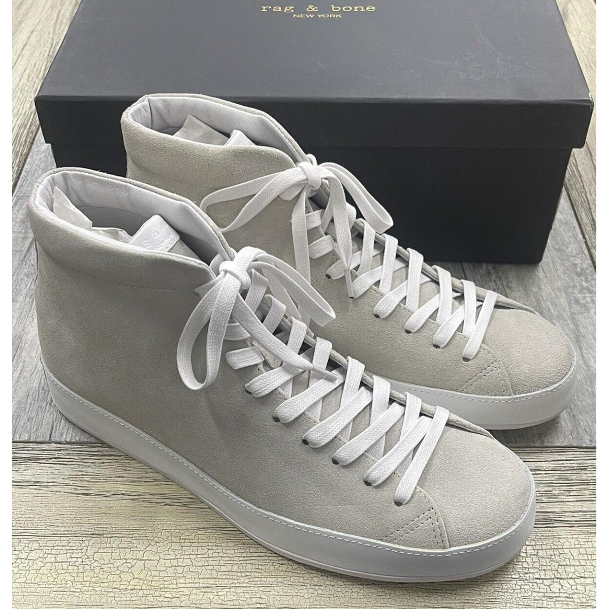 Rag Bone Men`s RB1 High Sneakers In Off White Suede Size: 42 US 9