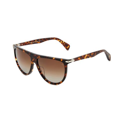 Rag Bone RNB1056/S Unisex Sunglasses Tortoise Gold/polarized Brown Gradient 57mm