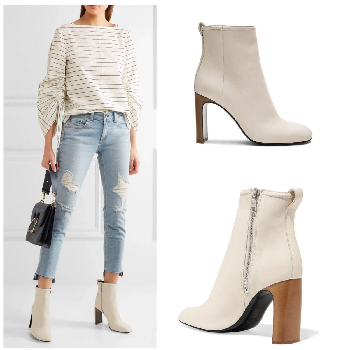 Rag Bone Ellis Leather Boot In Ivory Size: 36.5 US 6.5