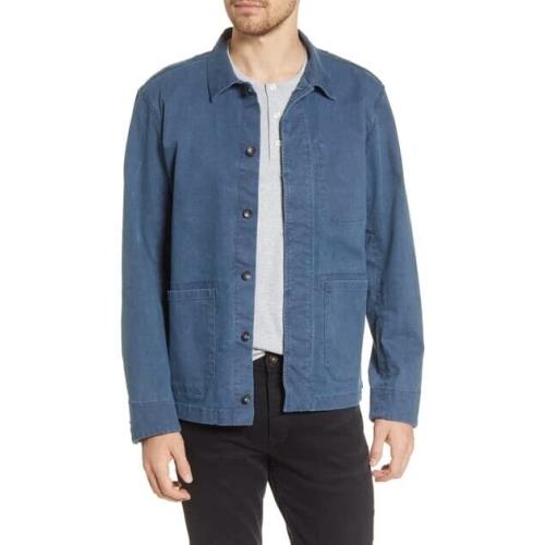 Rag Bone 257874 Men`s Workwear Shirt Jacket Blue Size X-large